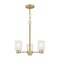 Westinghouse Chandelier 60W 3-Light Sylvestre Champagne Brass Frosted Glass 6126900 - alternate 8